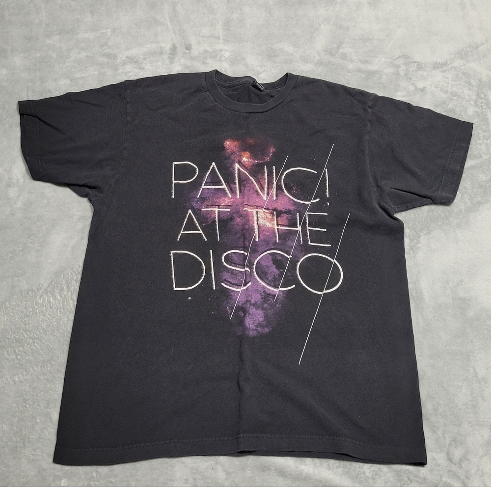 Panic! At The Disco T-Shirt Black Galaxy Band Tee Mens Tultex Mens Large